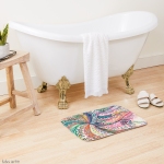 tappetino da bagno con design astratto creazione di natura concentrica